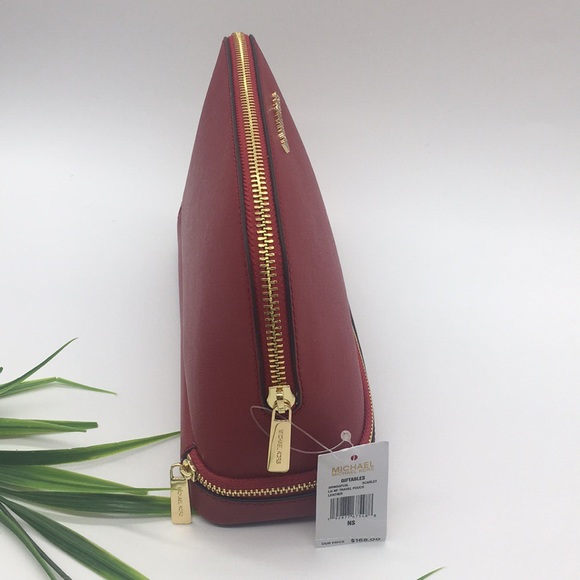 Michael Kors GIFTABLES LG MFTravel Pouch SCARLET - Picture 4 of 8